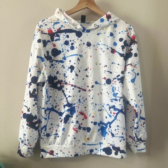 SHEIN ink splash hoodie size XS - Picture 1 of 10